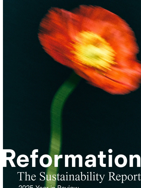 thereformation newsletter: THE SUSTAINABILITY REPORT