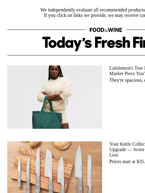 foodandwine newsletter: Upgrade Your Knife Collection — Wüsthof Blades Sta...