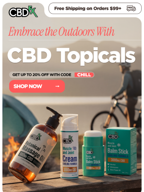 cbdfx newsletter: Get out and play with soothing CBD!☀️