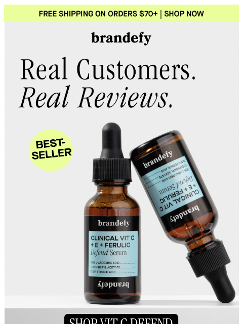 brandefyskin newsletter: ⭐ 5 stars don't lie