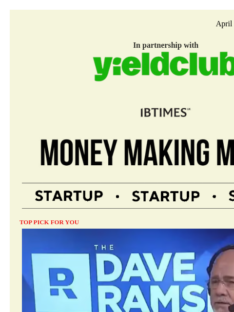 beehiiv newsletter: Dave Ramsey Calls Airbnb ‘Terrible’—Entrepreneur S...