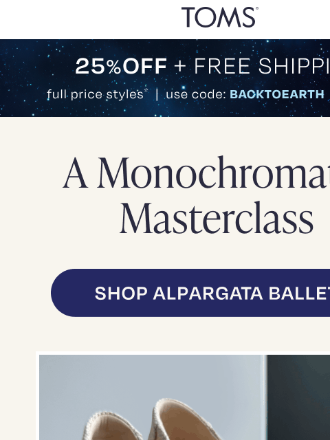 toms newsletter: The Alpargata Ballet Dresses Up