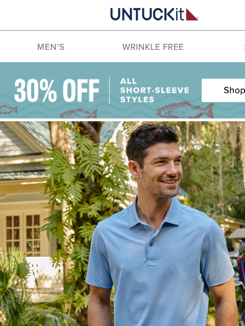 untuckit newsletter: 30% Off: Textured Performance Polos For Spring 👕