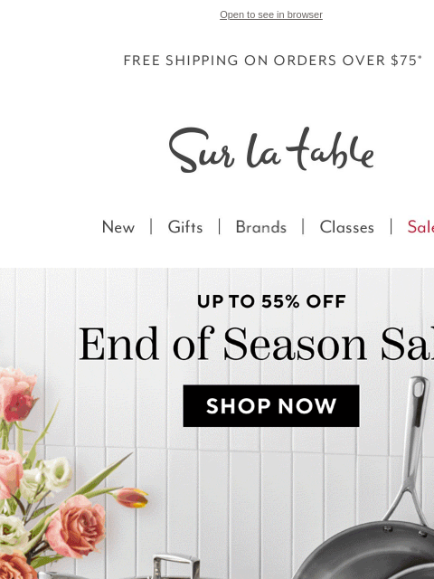 surlatable newsletter: End of season sale: Le Creuset, Shun and more