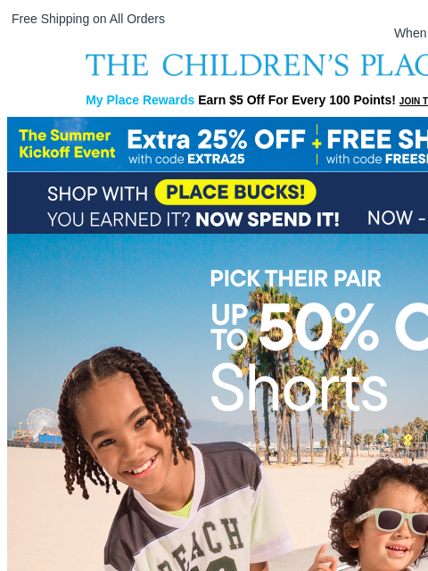 childrensplace newsletter: How To Style Shorts for Summer