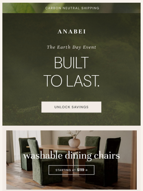 anabei newsletter: Better materials. Longer life. 🌎