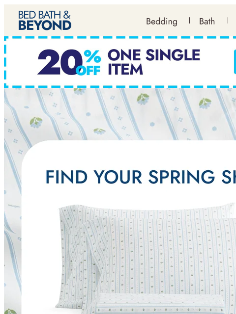 bedbathandbeyond newsletter: Your spring bedroom, in full bloom 🌸