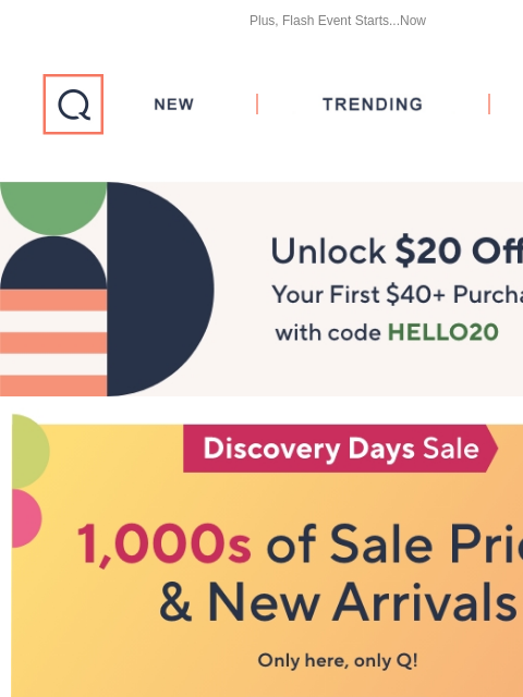 Plus, Flash Event Starts...Now QVC New TRENDING DEALS Unlock $20 off Your First Purchase Up to 20% Off Garden & Outdoor Buy Now Buy Now Buy Now Buy Now HALO Portable Hybrid Fridge & Freezer