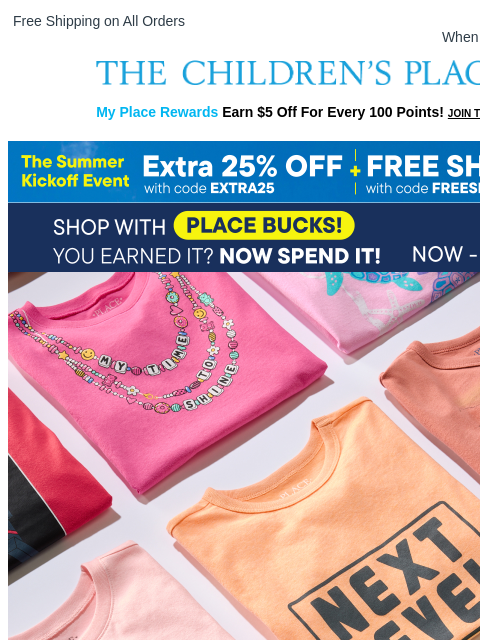 childrensplace newsletter: Summer's Most-Wanted Essentials 😍