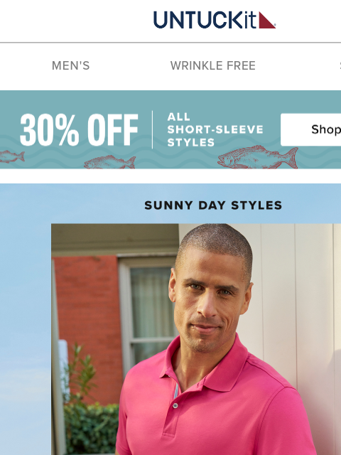 untuckit newsletter: Wrinkle-Free & 30% Off ‼️
