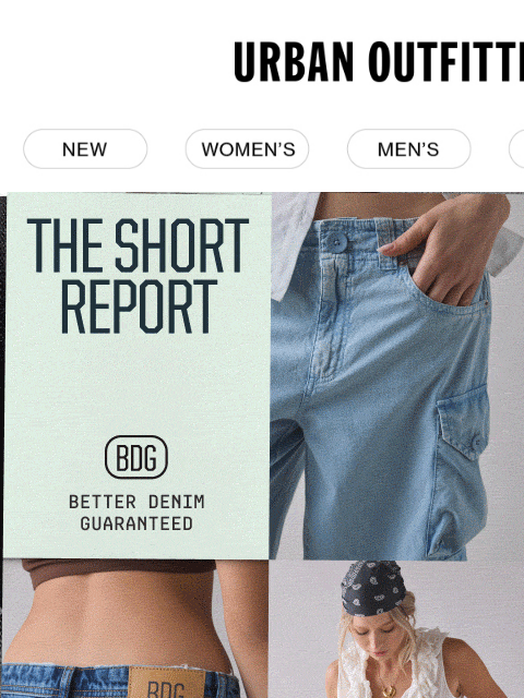 urbanoutfitters newsletter: Micro vs mega shorts… GO!