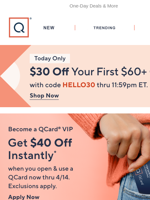 qvcemail newsletter: Ends Tonight! Discover QVC® Sale