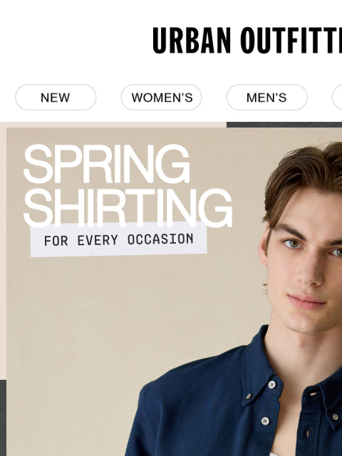 urbanoutfitters newsletter: FYI: Spring shirting starting at $49