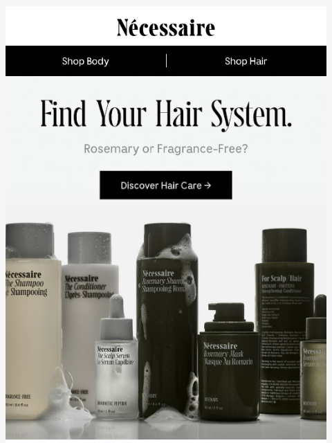 necessaire newsletter: Rosemary or Fragrance-Free?