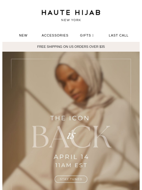 hautehijab newsletter: THE ICON RETURNS