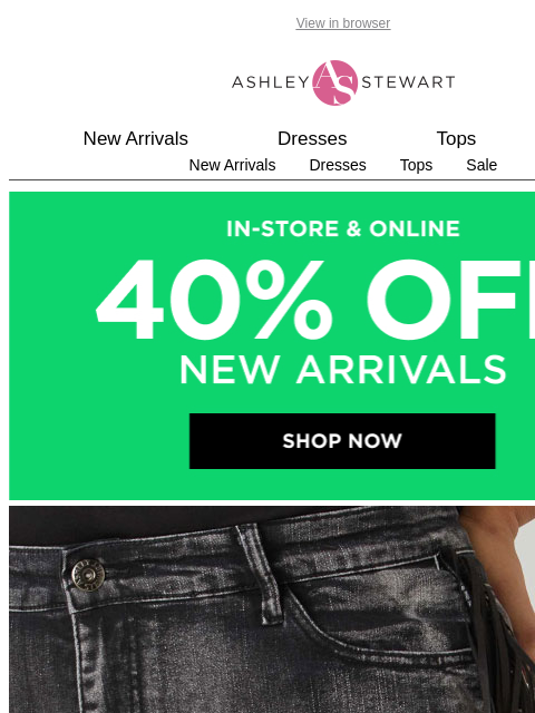 ashleystewart newsletter: FRINGE BENEFITS ✨