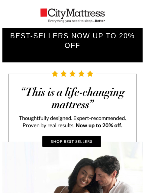 citymattress newsletter: "This is a life-changing mattress"