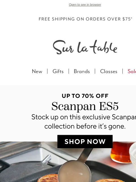 surlatable newsletter: Grab a Scanpan favorite at up to 70% off.