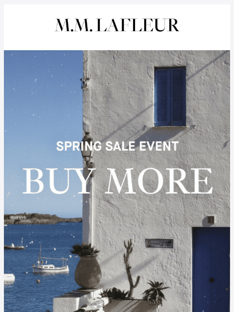 mmlafleur newsletter: Ending Soon: Buy More, Save More