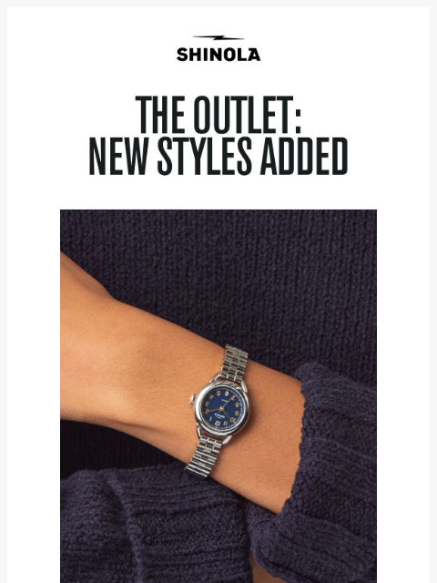 shinola newsletter: New to Outlet