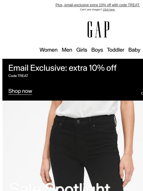 gap newsletter: Sale update: extra 40% off sale styles for a limit...