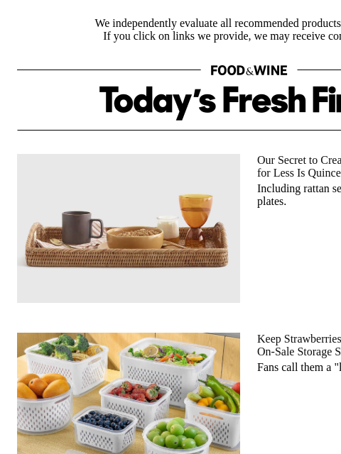 foodandwine newsletter: Keep Strawberries From Going Bad With This On-Sale...