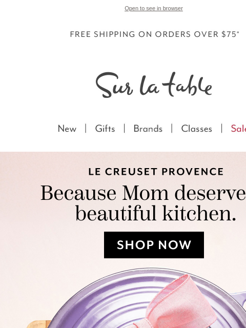 surlatable newsletter: Mom gives everything. Give her Provence.
