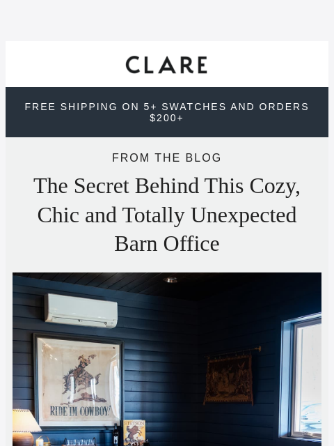 clare newsletter: This barn office has no business looking this good