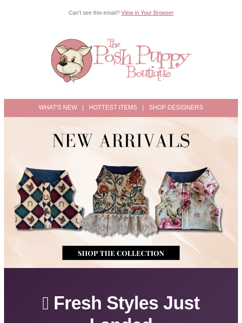 poshpuppyboutique newsletter: 🌸 New Arrivals Are Here — and They're Absolutely ...