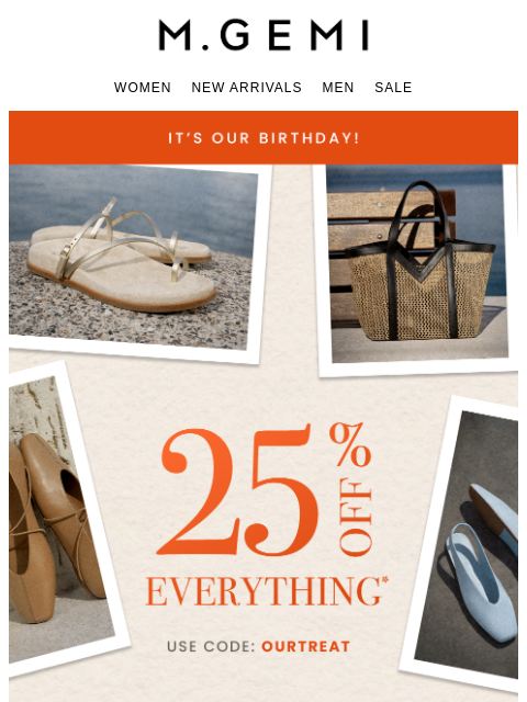 mgemi newsletter: 25% Off—And In Your Size