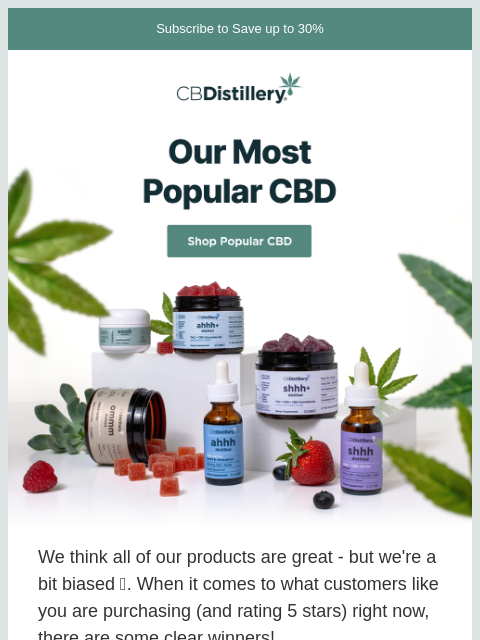 thecbdistillery newsletter: What You're Loving Right Now