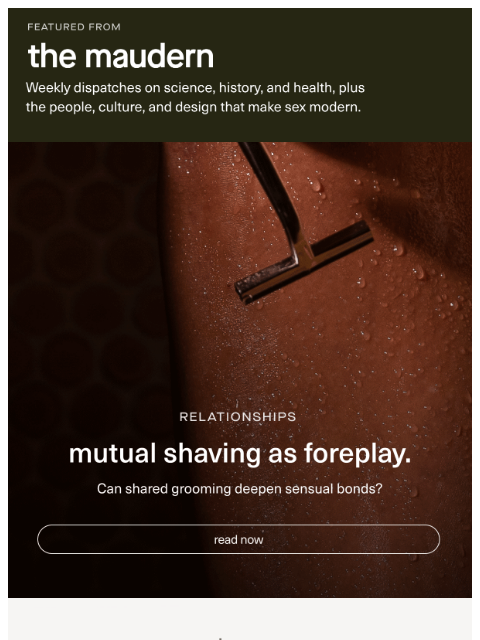 shaving as foreplay, shower sex 101, and the history of bathing. ͏ ͏ ͏ ͏ ͏ ͏ ͏ ͏ ͏ ͏ ͏ ͏ ͏ ͏ ͏ ͏ ͏ ͏ ͏ ͏ ͏ ͏ ͏ ͏ ͏ ͏ ͏ ͏ ͏ ͏ ͏ ͏ ͏ ͏ ͏ ͏ ͏ ͏ ͏ ͏ ͏ ͏ ͏ ͏ ͏ ͏ ͏ ͏ ͏ ͏ ͏ ͏ ͏ ͏ ͏ ͏ ͏ ͏ ͏ ͏ ͏ ͏ ͏ ͏ ͏ ͏ ͏ ͏