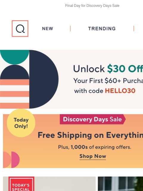 Final Day for Discovery Days Sale QVC New TRENDING DEALS Unlock $30 off Your First Purchase ptr Header Little Giant Hero Lightweight Step Ladder w/ Utility Box Little Giant Hero Lightweight Step Ladder