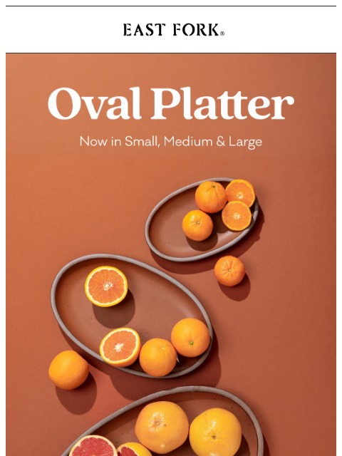 eastfork newsletter: Oval Platters now in three sizes