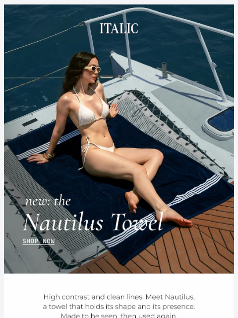 italic newsletter: Meet our new Yacht Towel