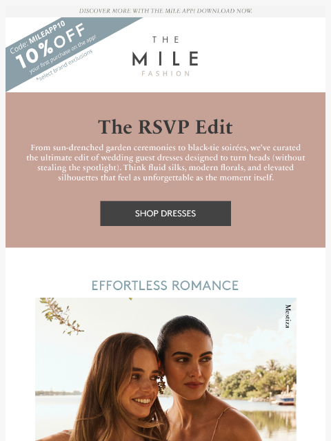 orchardmile newsletter: RSVP in Style: The Wedding Guest Edit