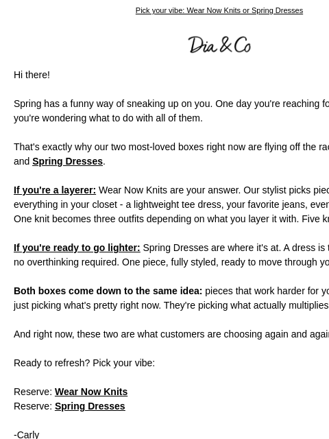 dia newsletter: Spring Refresh: Two Ways 🌷