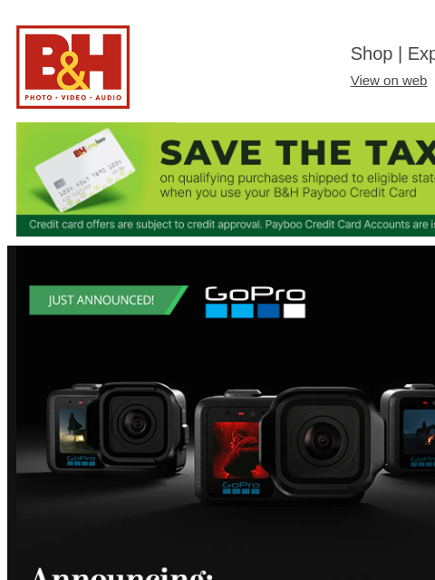 bhphotovideo newsletter: GoPro MISSION 1 — their Biggest Update Ever + Blac...