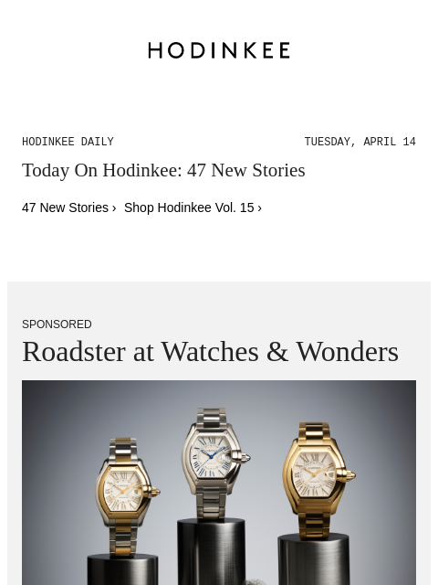 hodinkee newsletter: Hodinkee Daily | 04/14/2026