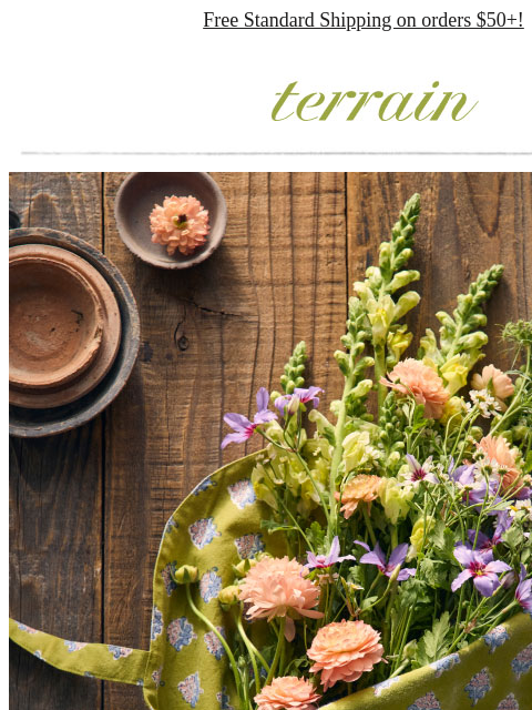 shopterrain newsletter: A fresh gift idea for moms w/flower gardens🌷