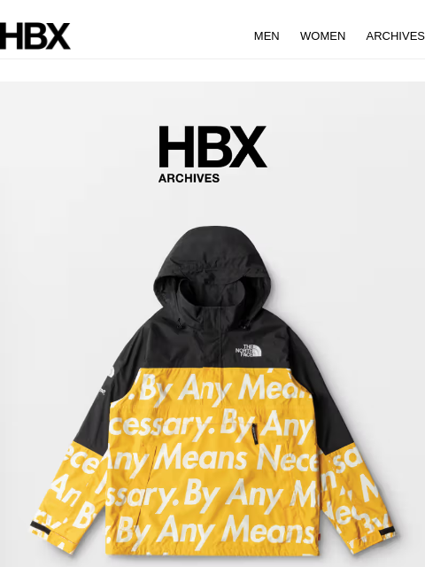 hbx newsletter: HBX Archives Preview: 10 Apr/9AM EST/9PM HKT Relea...