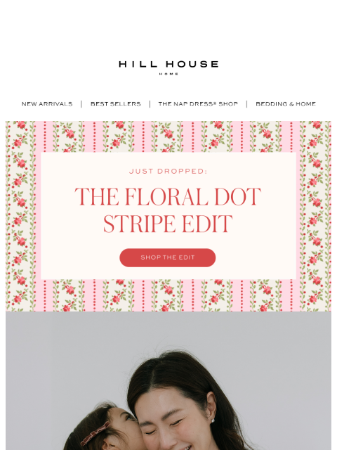 hillhousehome newsletter: Meet the Floral Dot Stripe Edit