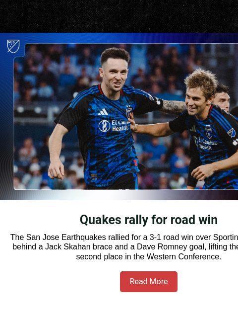 mlssoccer newsletter: The Quakes cruise to a statement comeback