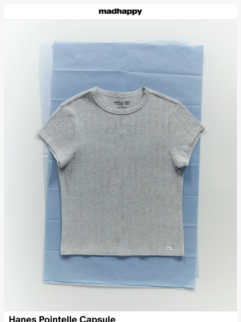 madhappy newsletter: Introducing Hanes Pointelle ☁️