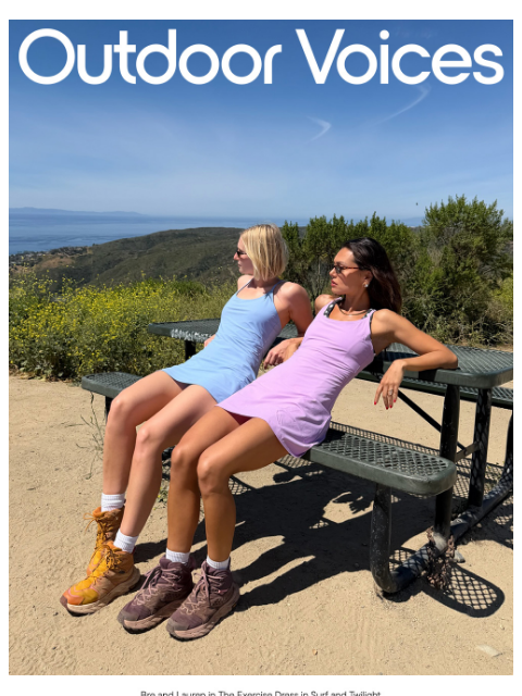 outdoorvoices newsletter: COLOR DROP: THE EXERCISE DRESS