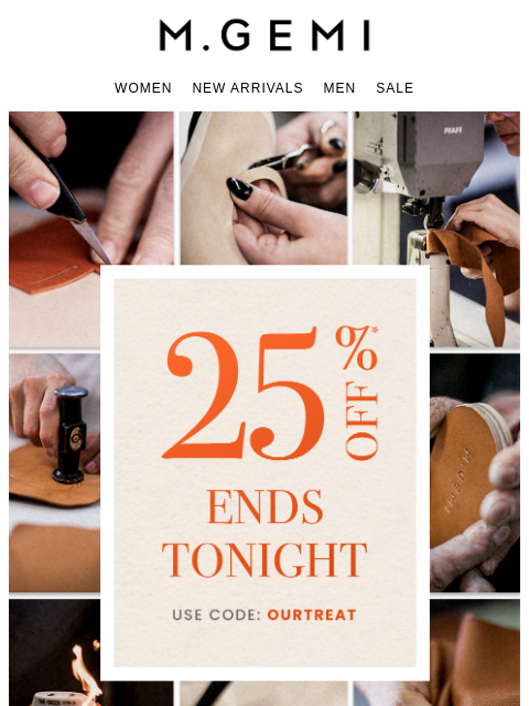 mgemi newsletter: 25% Off Ends Tonight!