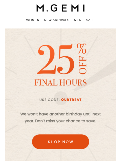 mgemi newsletter: Last Call! Order Now For 25% Off