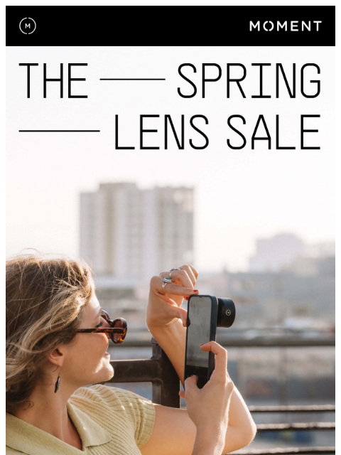 shopmoment newsletter: 15% off select Mobile Lenses