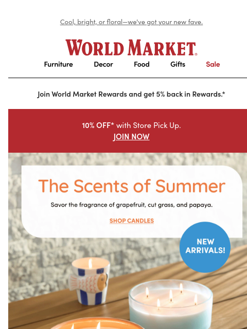 emailworldmarket newsletter: “It smells SO. GOOD.” 🌿🌷🍊