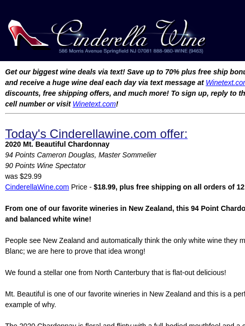 winelibrary newsletter: 2020 Mt. Beautiful Chardonnay (94 CD, 90 WS) Free ...